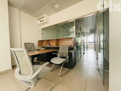 RAO26-4818 180m furnished office for rent in Sin l Fil , $ 1,800 cash