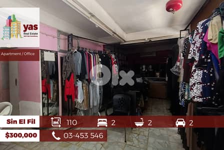 Sin El Fil 110m2 | Well Maintained | Apartment /Shop | AA |