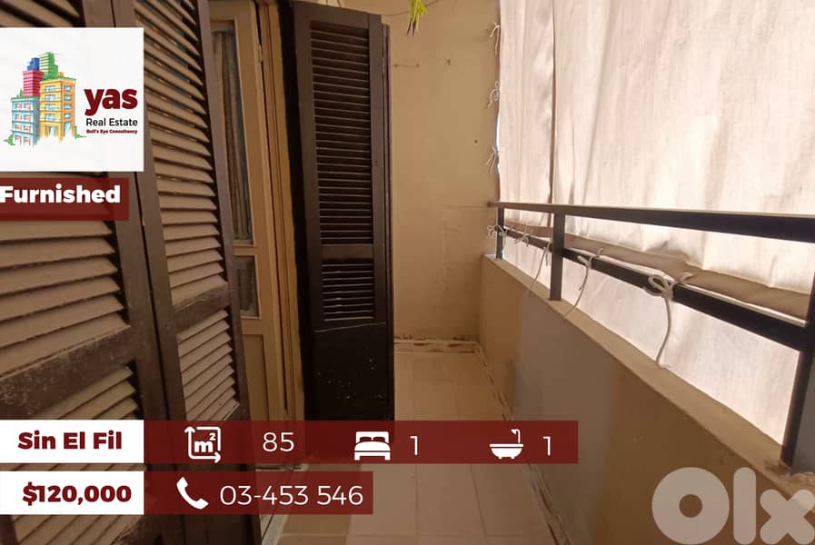 Sin El Fil 85m2 | Furnished | Mint Condition | Prime Location | AA 0