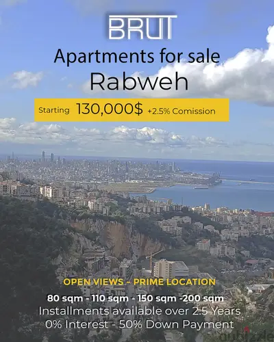 New Apartments for sale in rabweh/ quornet chahwan -Installment Plan !