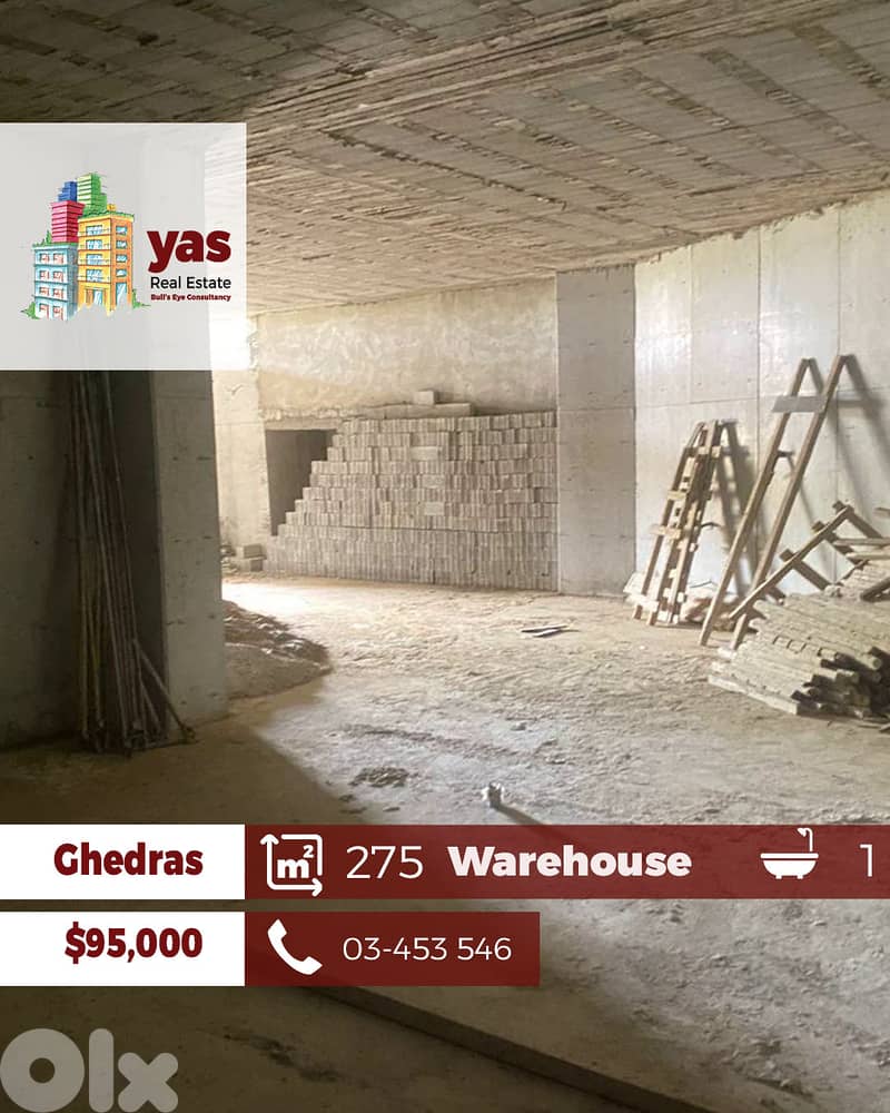 Ghedras 275m2 | Warehouse | High Veiling | Super Catch | TO 0