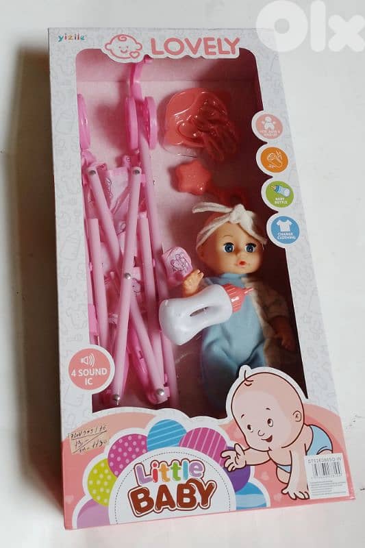 doll with stroller 0