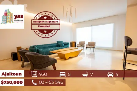Ajaltoun 460m2 | Duplex | Designer’s Signature | FURNISHED | View |