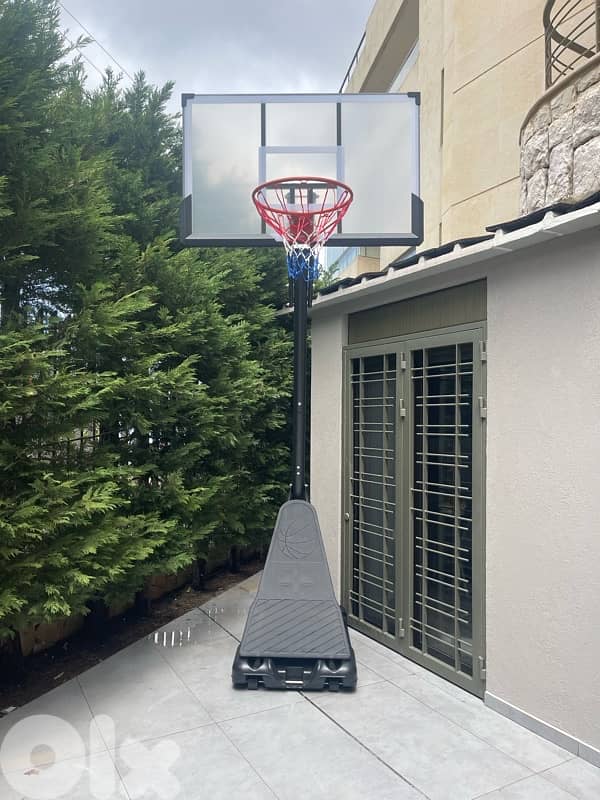 Basketball Hoop adjustable 2.45m - 3.05m board 140cmx80cm 1