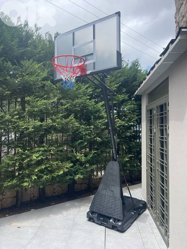 Basketball Hoop adjustable 2.45m - 3.05m board 140cmx80cm 4