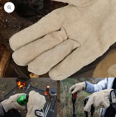 Cowhide material gloves