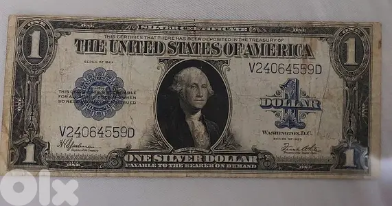 Super Large USA One Dollar Banknote1923 دولار اميركي ورقي كبيرعام ١٩٢٣