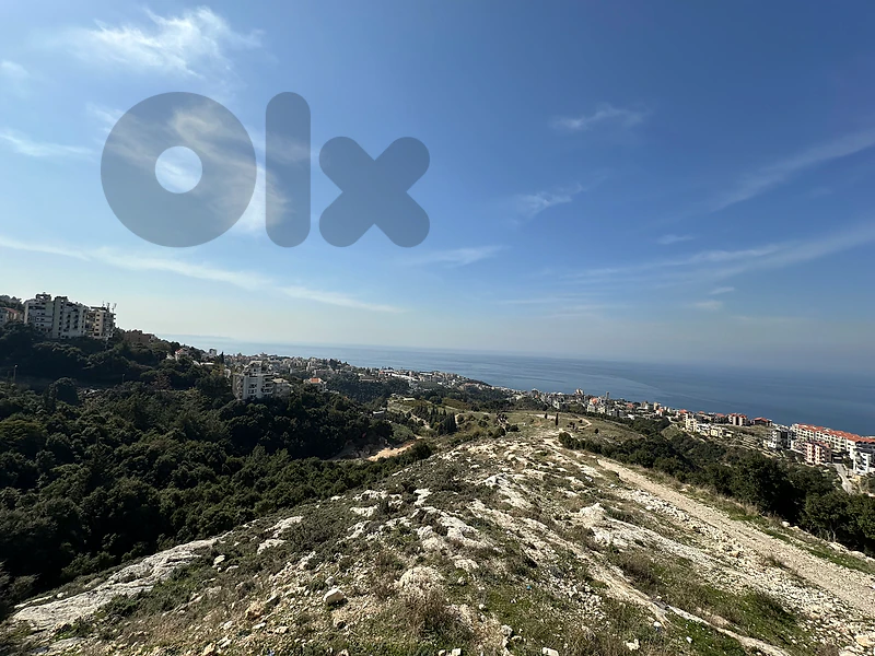 10,000 SQM Land in Bouar, Keserwan with Full Sea View ( Unblockable)