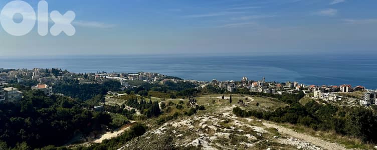10,000 SQM Land in Bouar, Keserwan with Full Sea View ( Unblockable)