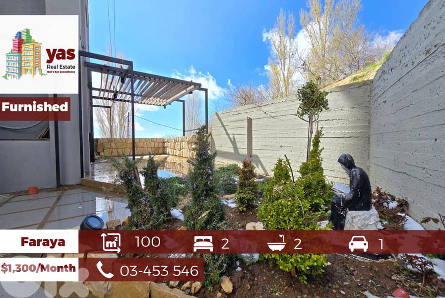 Faraya 100m2 | 150m2 Terrace | Furnished Chalet | Rent | View | DA/KS 0