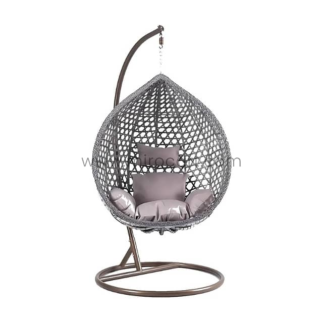 Cozy Hanging Egg Chair with Steel Stand & Plush Cushion for Garden 9