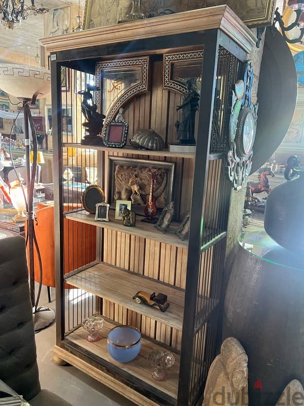 solid wood library book shelf with ferfoge 0