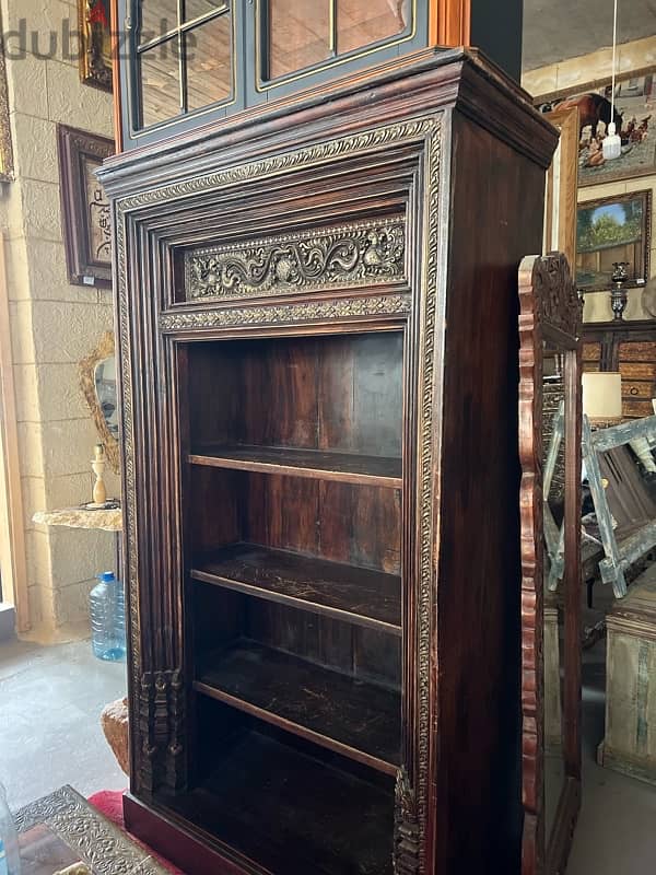 solid wood antique heavy solid wood teak shelf 4