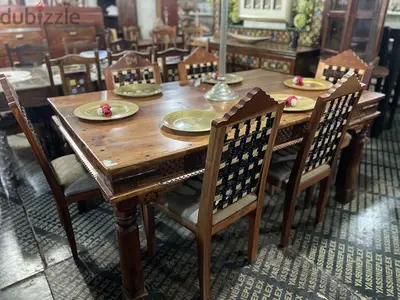 dining table solid wood teak maseef