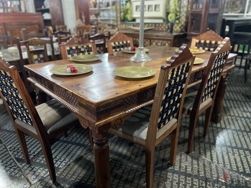 dining table solid wood teak maseef 1