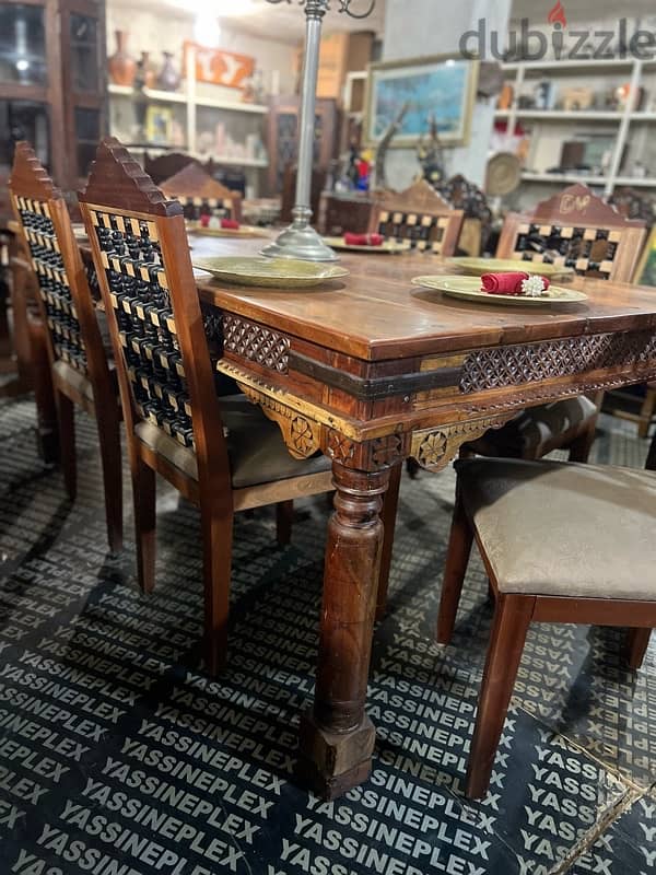 dining table solid wood teak maseef 2