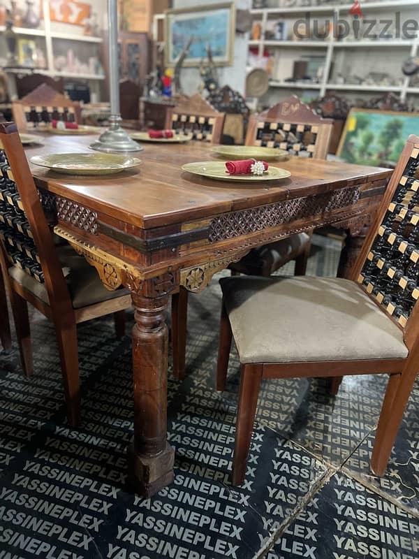 dining table solid wood teak maseef 3