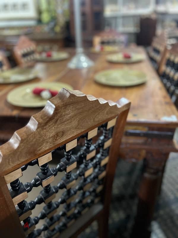 dining table solid wood teak maseef 5