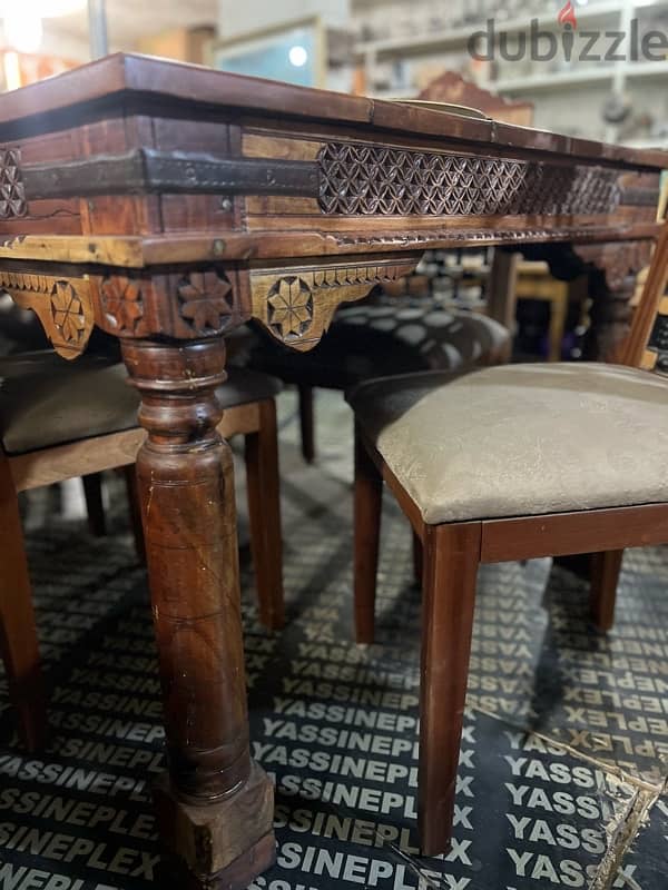dining table solid wood teak maseef 6