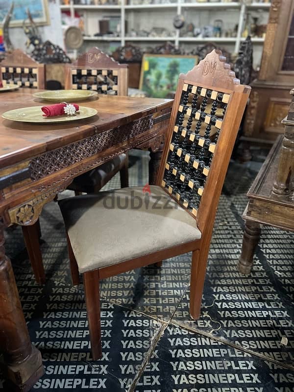 dining table solid wood teak maseef 7