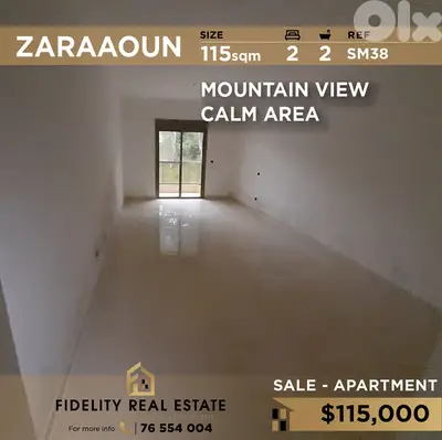 Apartment for sale in Zaraoun SM38 شقة غير مفروشة للبيع في زرعون