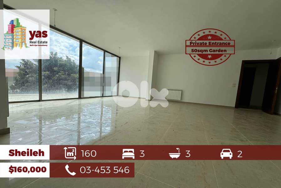 Sheileh 160m2 | Private Entrance | Super Luxury | 50m2 Garden | BA | 0
