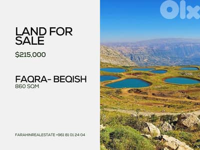 Land for sale in Faqra baqish أرض للبيع في فقرا باقيش MQFS2836