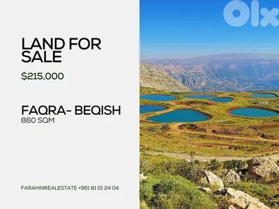 Land for sale in Faqra baqish أرض للبيع في فقرا باقيش MQFS2836