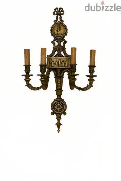 Mariner Antique Spanish Bronze Wall Sconce– Neoclassical Empire Style