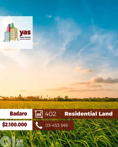 Badaro 402m2 | Residential Land | Prime location | Classy Area | AA