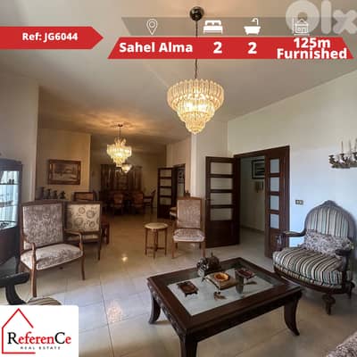 Furnished apartment/terrace Sahel Alma شقة مفروشة تراس في ساحل علما