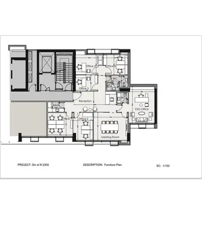 200 Sqm | Super deluxe Office for rent in Sin el Fil