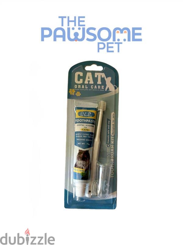 Pawsome's cat and dog toothbrush toothpaste set 1