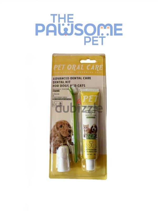 Pawsome's cat and dog toothbrush toothpaste set 4