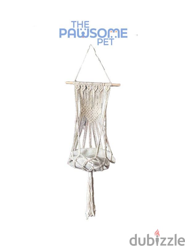 Pawsome's macrame hammock 0