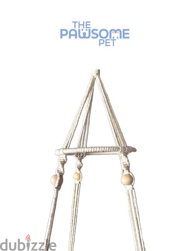 Pawsome's macrame hammock 2
