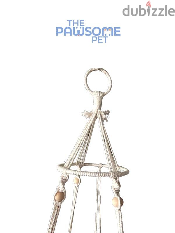 Pawsome's macrame hammock 3