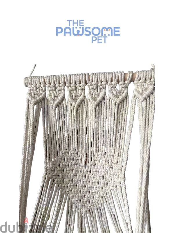 Pawsome's macrame hammock 6