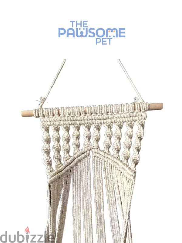 Pawsome's macrame hammock 9