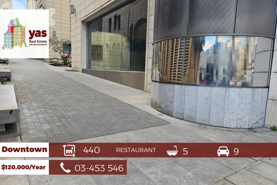 Downtown 440m2 | Restaurant | Ultra Prime Location | PA | 0