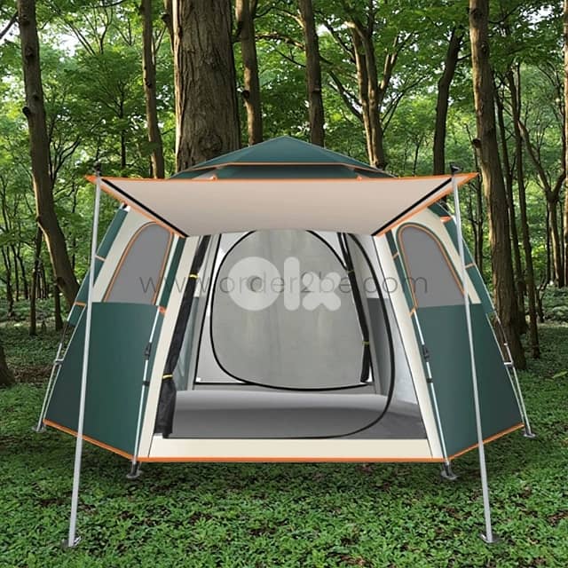 Automatic Pop-Up Camping Tent for 6-8 Campers – 2 Doors & Mesh Windows 7