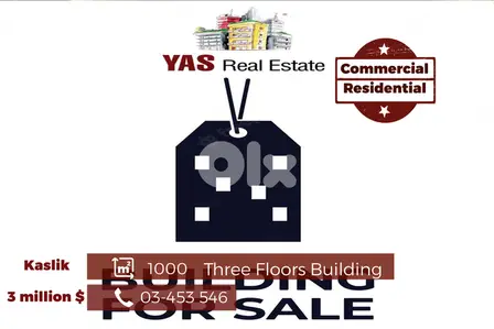 Kaslik 1000m2 | Three floors Building | Prime Location | EH