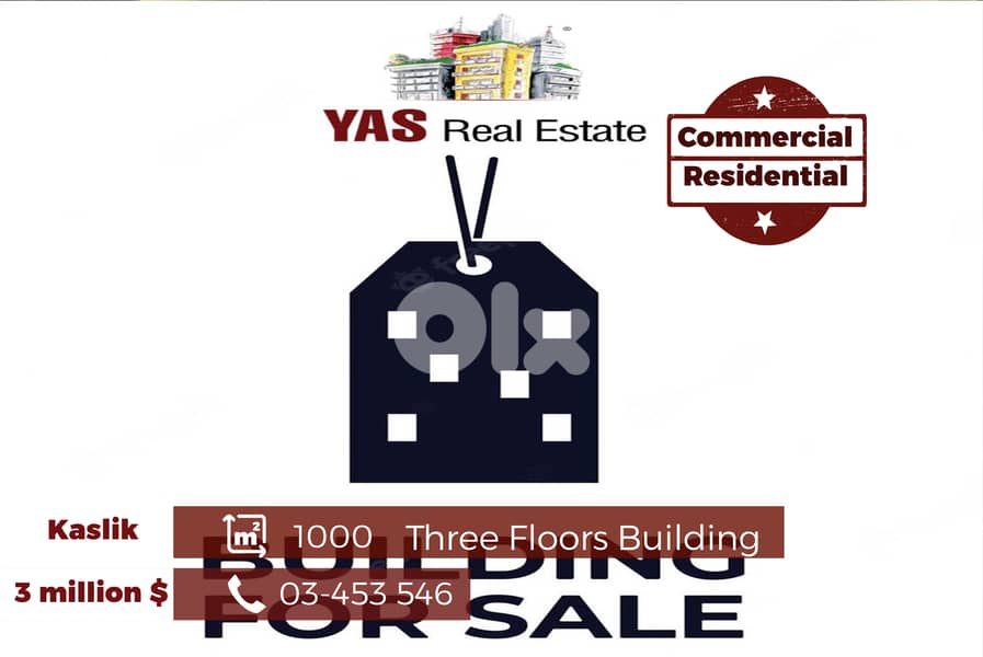 Kaslik 1000m2 | Three floors Building | Prime Location | EH 0