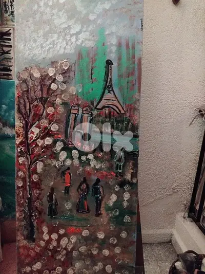 رسم زيتي على القماش يدويه