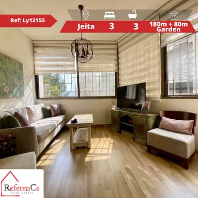 Furnished apartment with Garden in Jeita شقة مفروشة مع حديقة في جعيتا
