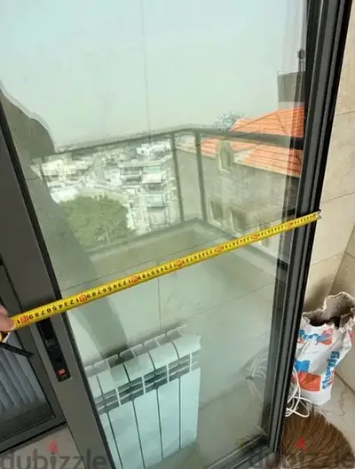 aluminum door double vitrage never used grey color