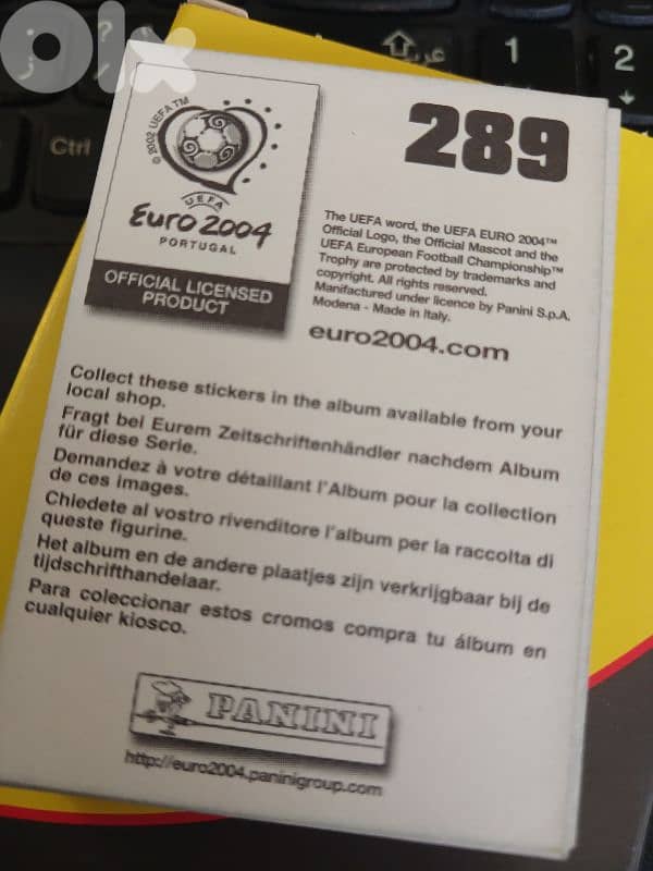 Panini Original 60 Stickers Euro 2004 04 1