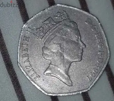 1997 50 pence coin