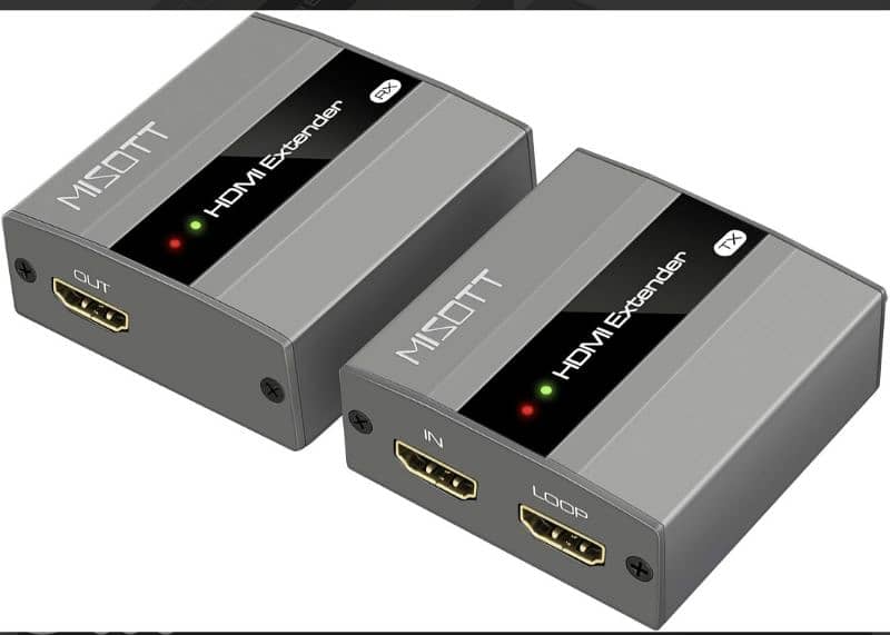 MISOTT 60 M HDMI Extender, Loop Out,Transmitter & Receiver/4$ delivery 0