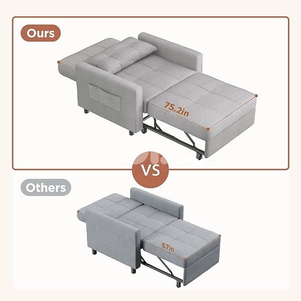 sofa bed grey color 0